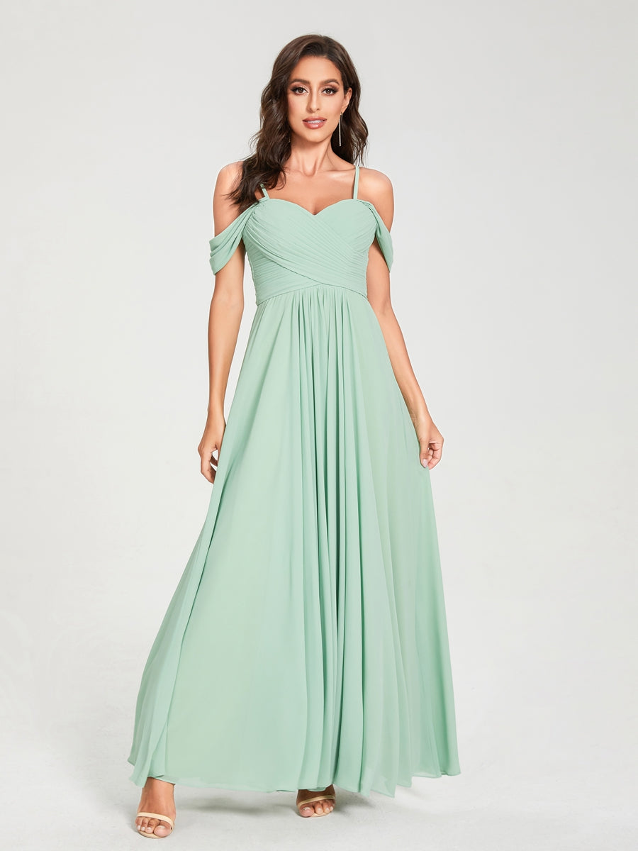 Princesa/Formato A Decote Em V Sem Mangas com Cauda/Arrastar Vestidos de Dama de Honra
