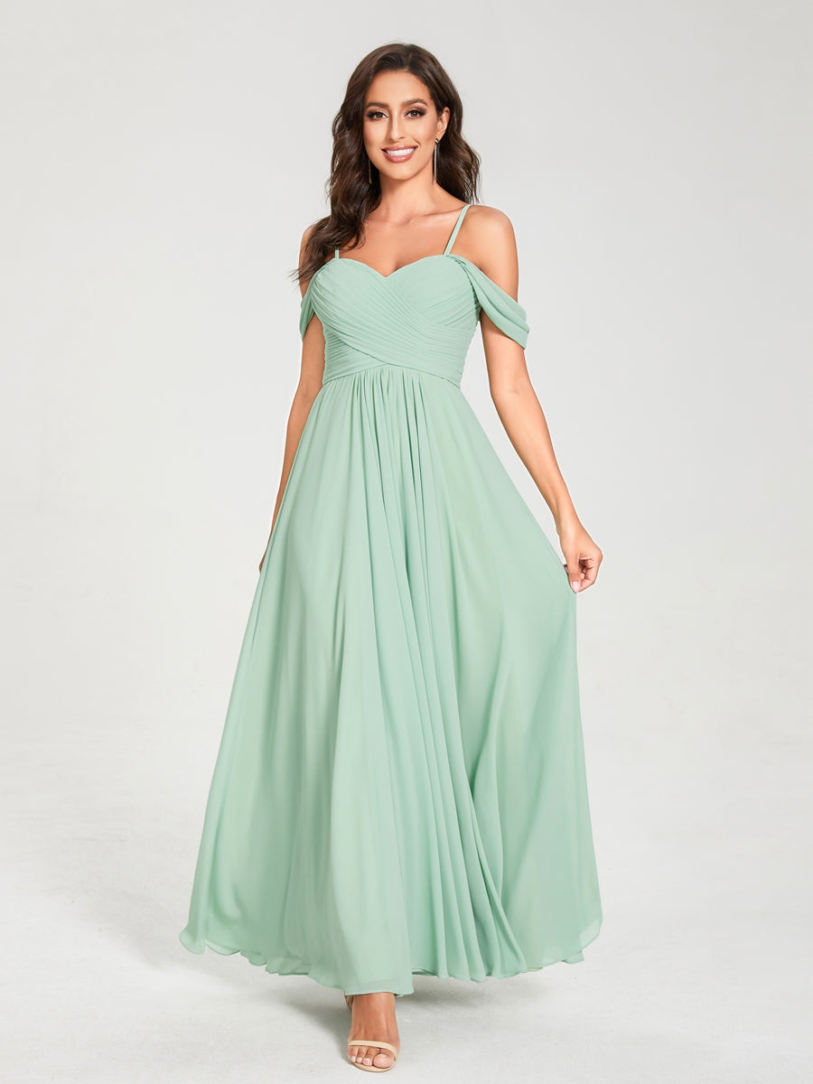 Princesa/Formato A Decote Em V Sem Mangas com Cauda/Arrastar Vestidos de Dama de Honra