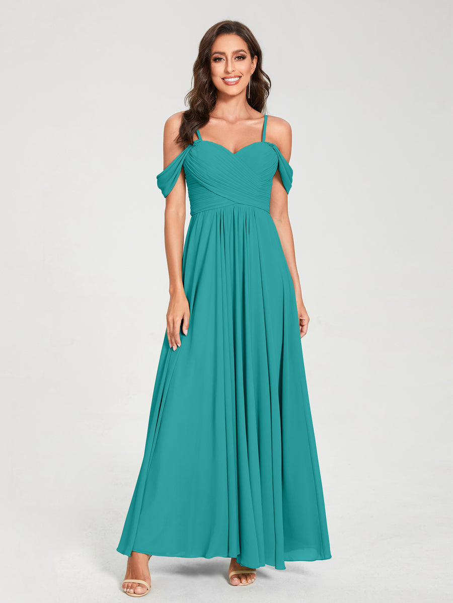 Princesa/Formato A Decote Em V Sem Mangas com Cauda/Arrastar Vestidos de Dama de Honra