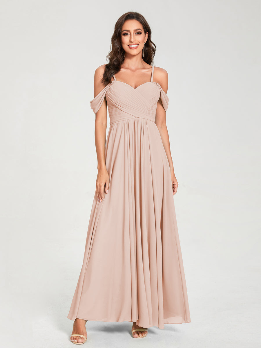 Princesa/Formato A Decote Em V Sem Mangas com Cauda/Arrastar Vestidos de Dama de Honra