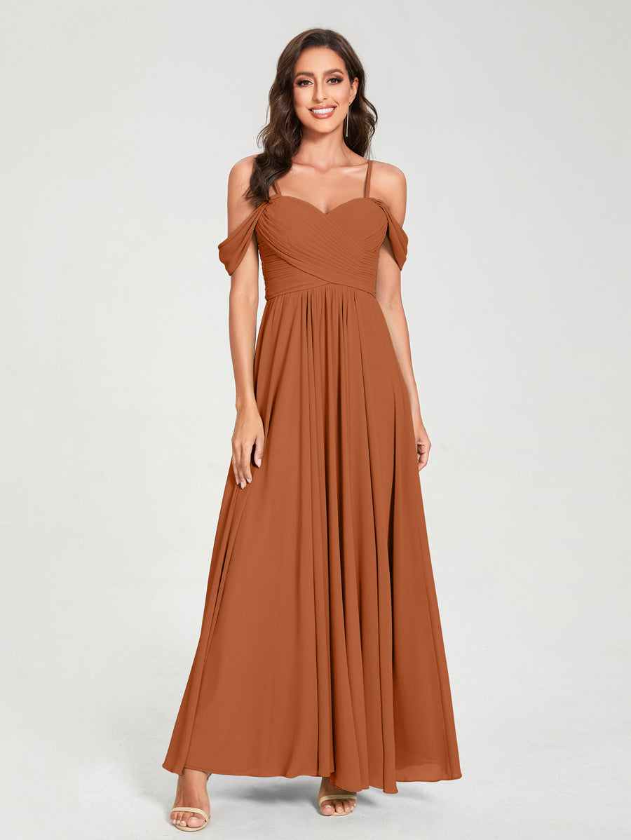 Princesa/Formato A Decote Em V Sem Mangas com Cauda/Arrastar Vestidos de Dama de Honra
