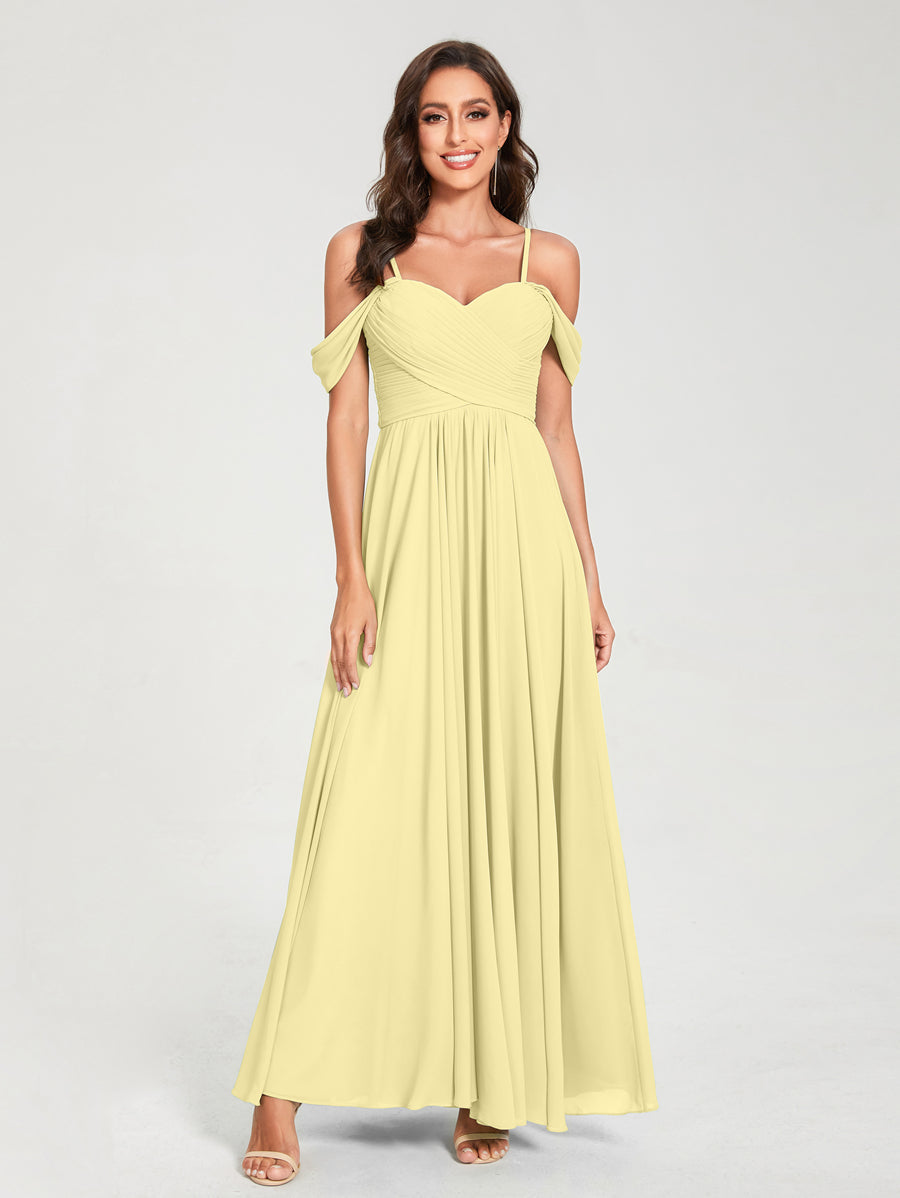 Princesa/Formato A Decote Em V Sem Mangas com Cauda/Arrastar Vestidos de Dama de Honra