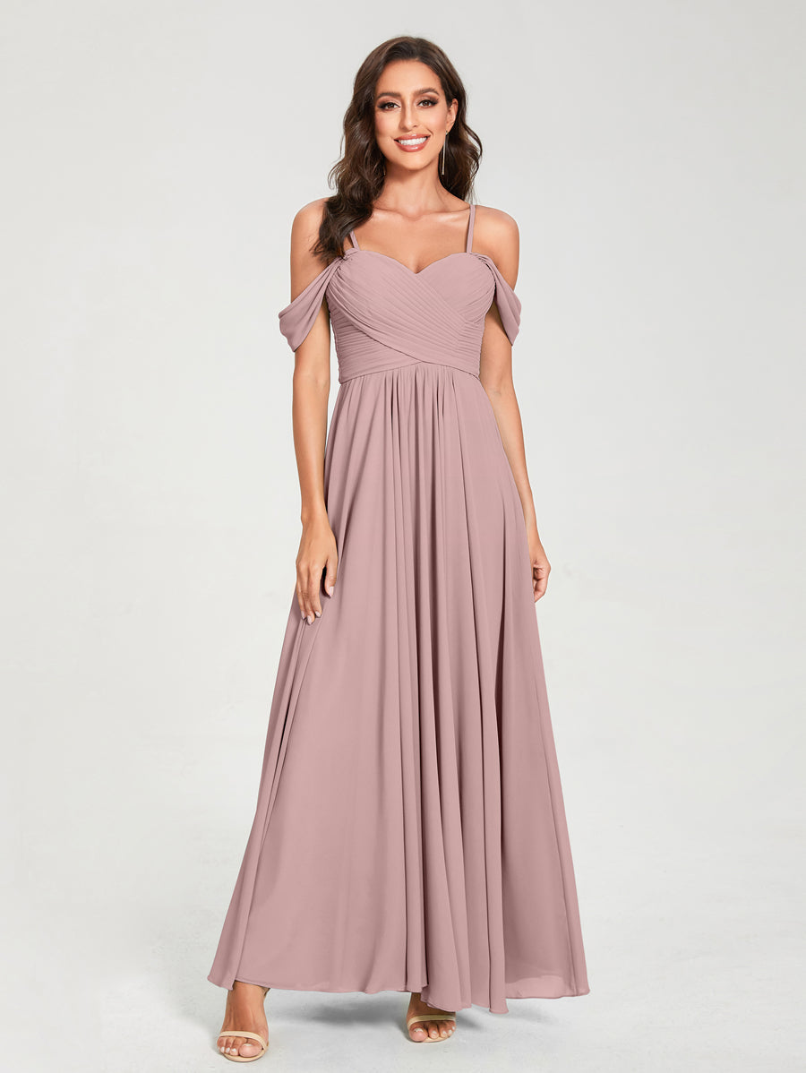 Princesa/Formato A Decote Em V Sem Mangas com Cauda/Arrastar Vestidos de Dama de Honra