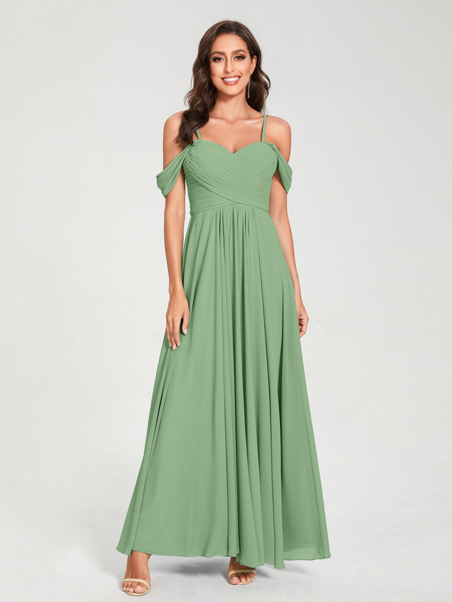 Princesa/Formato A Decote Em V Sem Mangas com Cauda/Arrastar Vestidos de Dama de Honra
