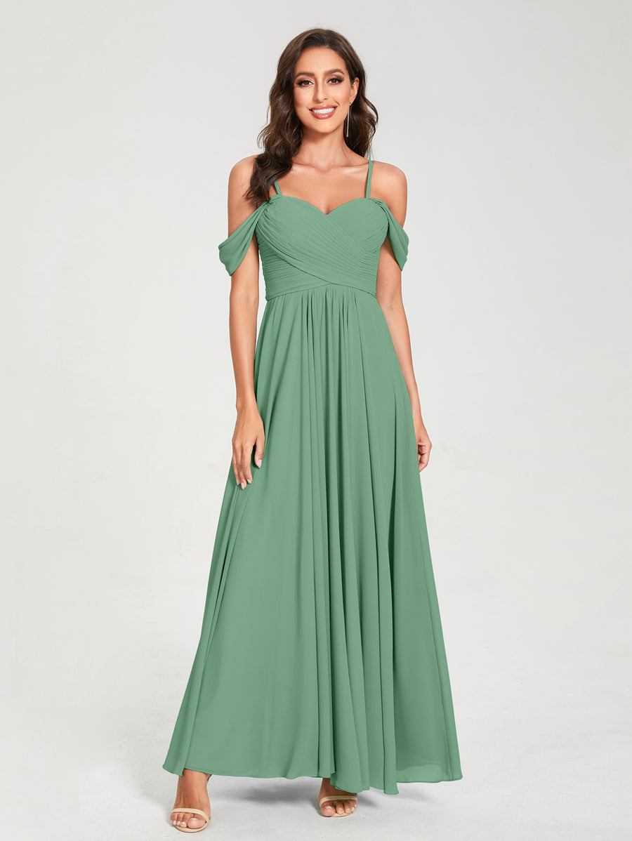 Princesa/Formato A Decote Em V Sem Mangas com Cauda/Arrastar Vestidos de Dama de Honra