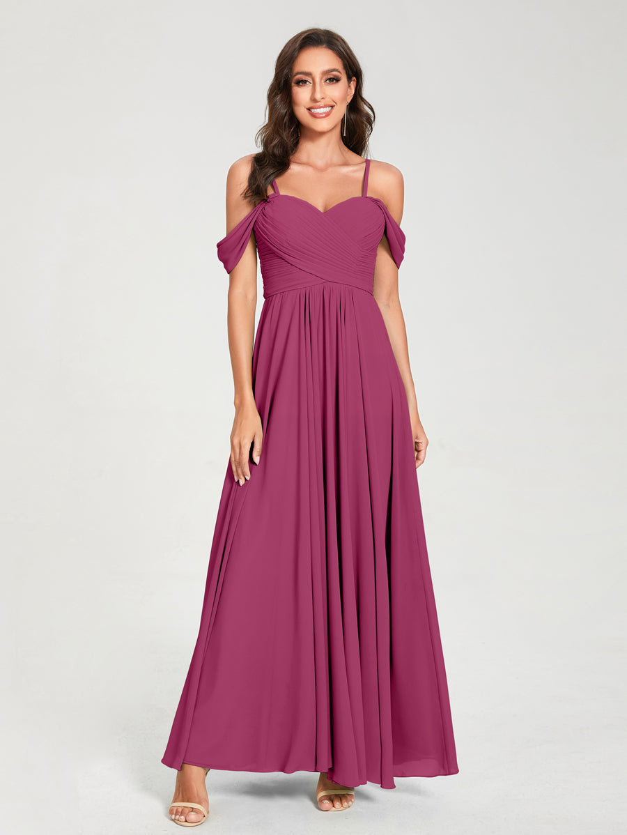 Princesa/Formato A Decote Em V Sem Mangas com Cauda/Arrastar Vestidos de Dama de Honra