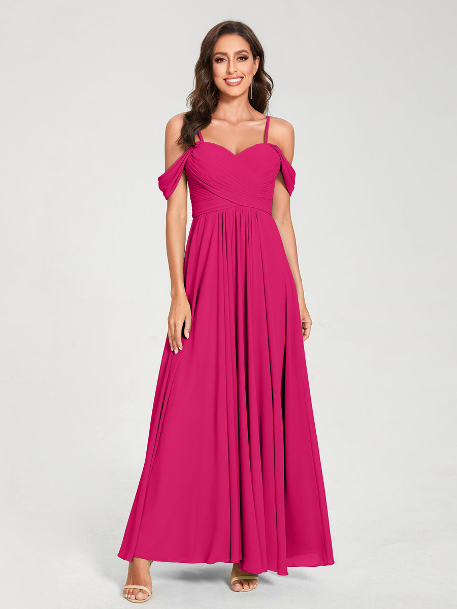 Princesa/Formato A Decote Em V Sem Mangas com Cauda/Arrastar Vestidos de Dama de Honra