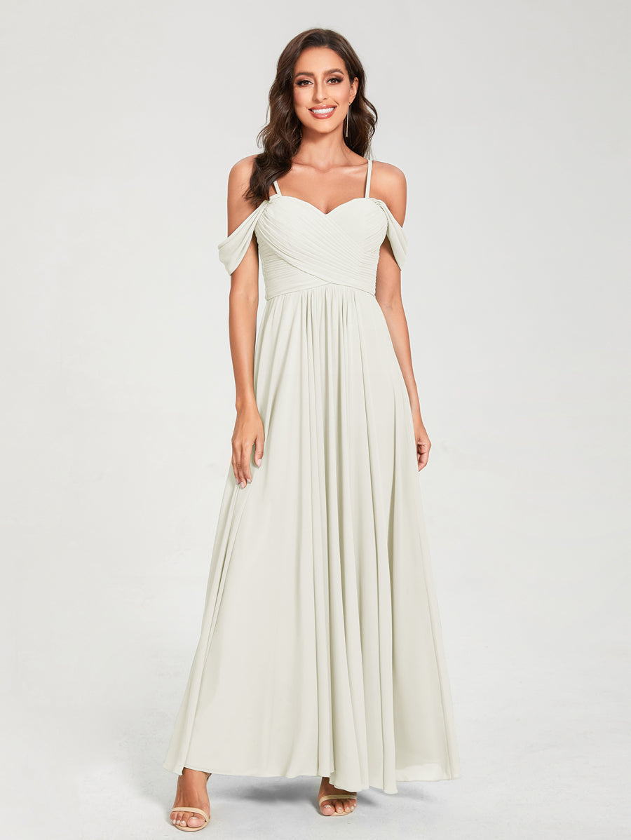 Princesa/Formato A Decote Em V Sem Mangas com Cauda/Arrastar Vestidos de Dama de Honra