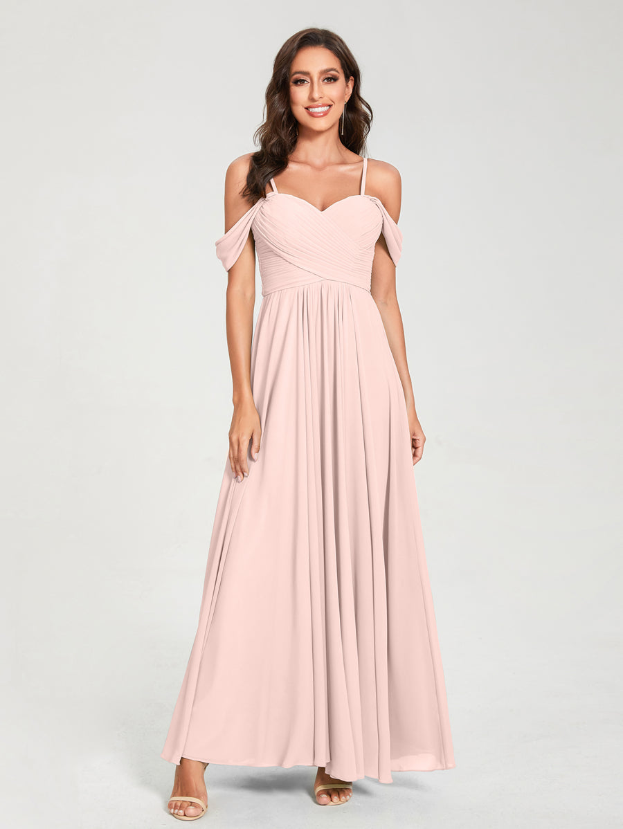 Princesa/Formato A Decote Em V Sem Mangas com Cauda/Arrastar Vestidos de Dama de Honra