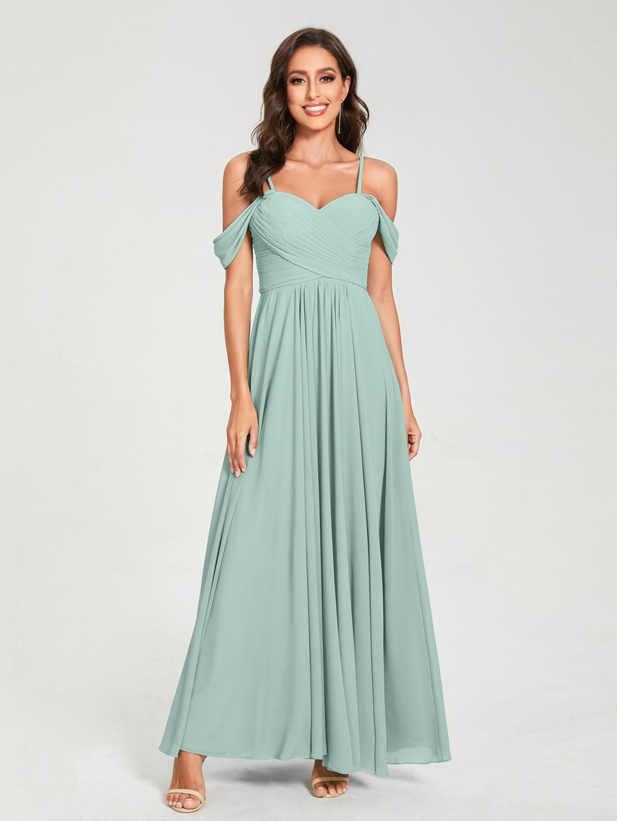 Princesa/Formato A Decote Em V Sem Mangas com Cauda/Arrastar Vestidos de Dama de Honra