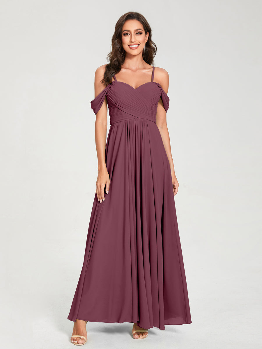 Princesa/Formato A Decote Em V Sem Mangas com Cauda/Arrastar Vestidos de Dama de Honra