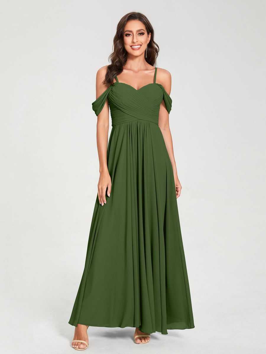 Princesa/Formato A Decote Em V Sem Mangas com Cauda/Arrastar Vestidos de Dama de Honra