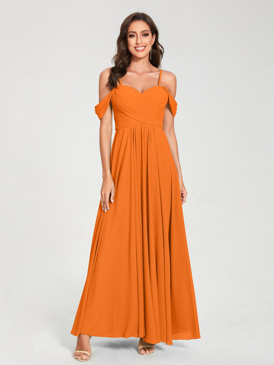 Princesa/Formato A Decote Em V Sem Mangas com Cauda/Arrastar Vestidos de Dama de Honra