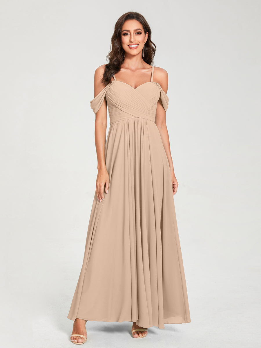 Princesa/Formato A Decote Em V Sem Mangas com Cauda/Arrastar Vestidos de Dama de Honra