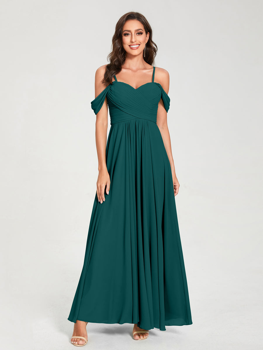 Princesa/Formato A Decote Em V Sem Mangas com Cauda/Arrastar Vestidos de Dama de Honra