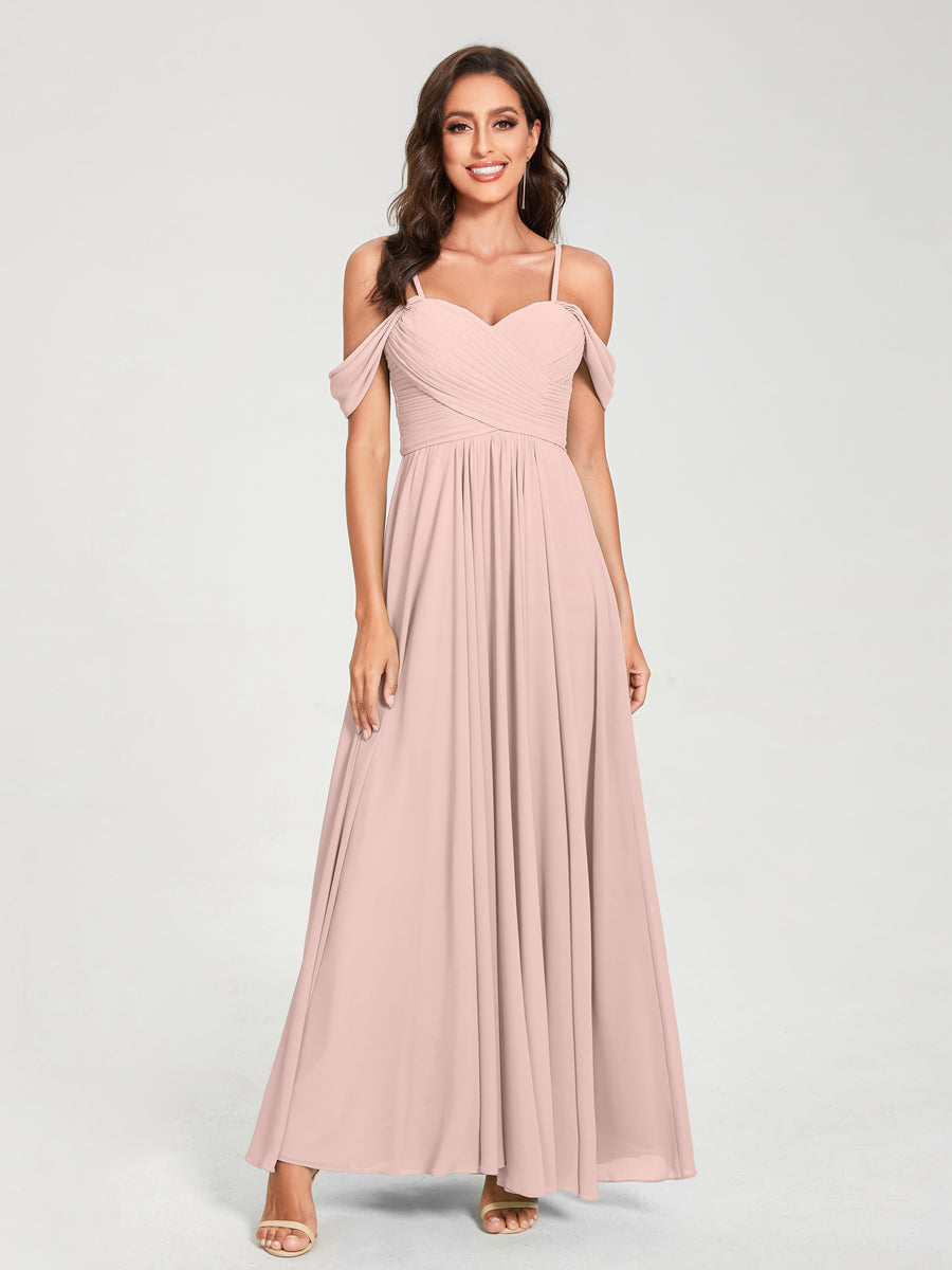 Princesa/Formato A Decote Em V Sem Mangas com Cauda/Arrastar Vestidos de Dama de Honra