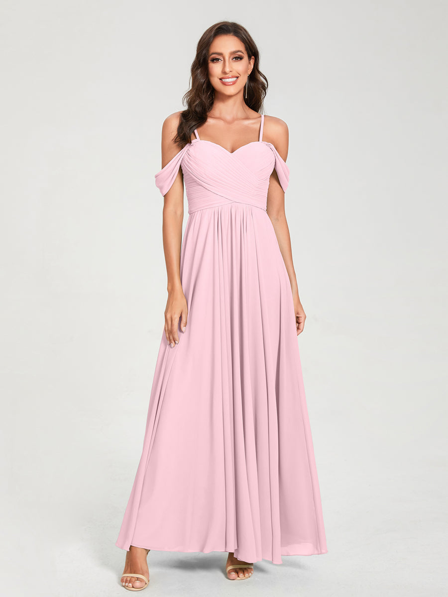 Princesa/Formato A Decote Em V Sem Mangas com Cauda/Arrastar Vestidos de Dama de Honra