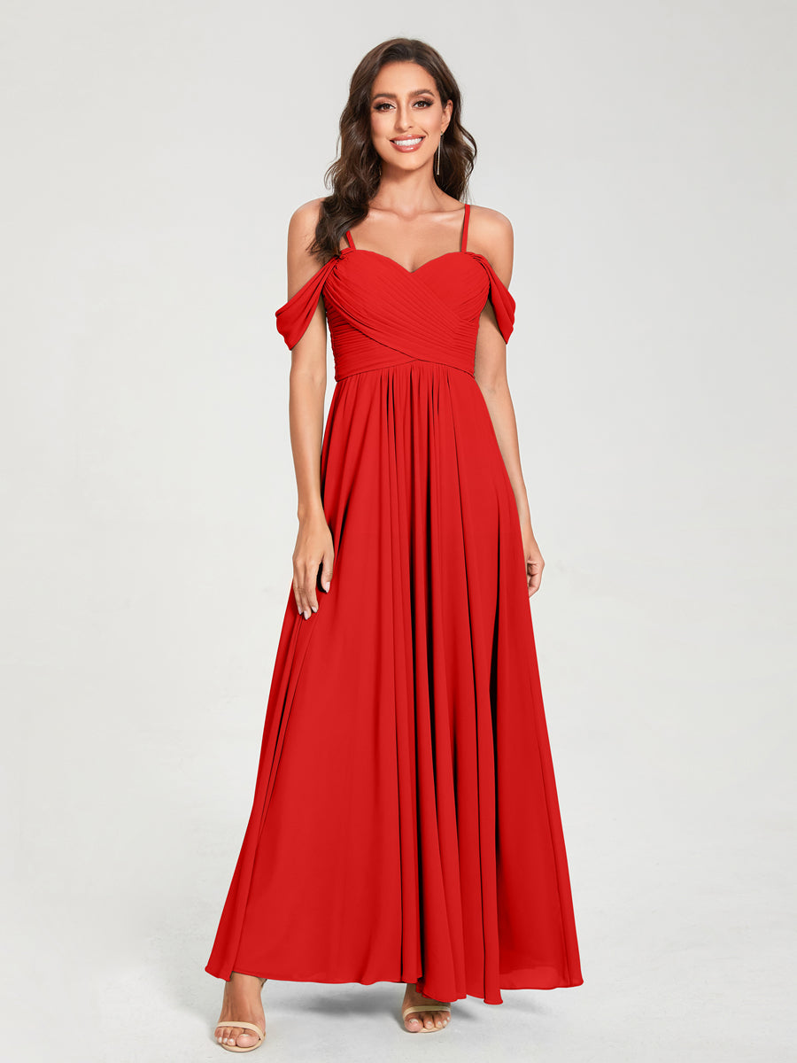 Princesa/Formato A Decote Em V Sem Mangas com Cauda/Arrastar Vestidos de Dama de Honra