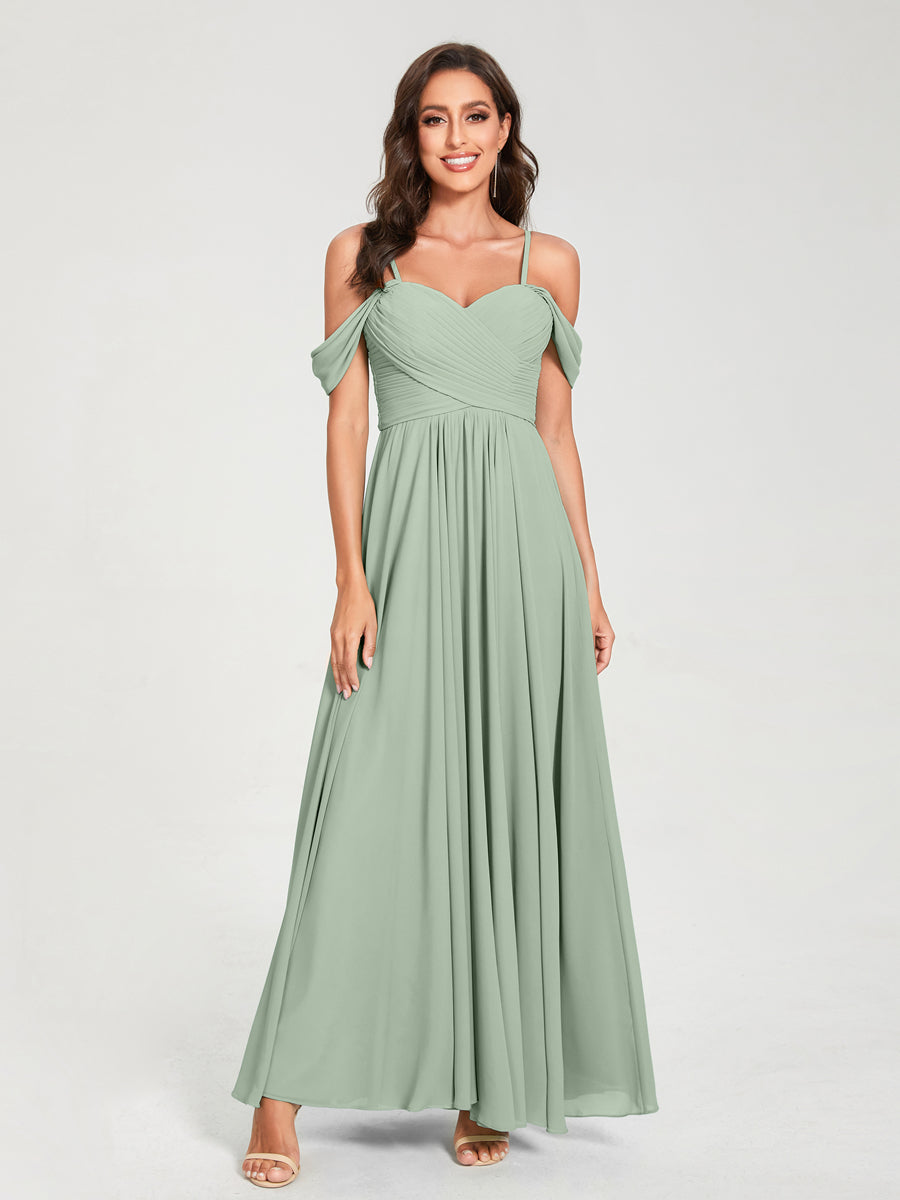 Princesa/Formato A Decote Em V Sem Mangas com Cauda/Arrastar Vestidos de Dama de Honra
