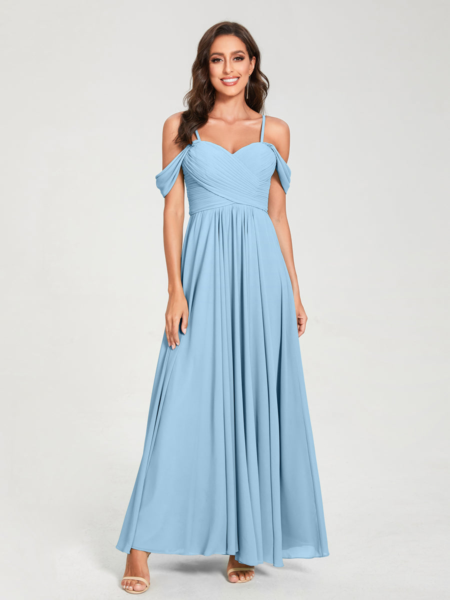 Princesa/Formato A Decote Em V Sem Mangas com Cauda/Arrastar Vestidos de Dama de Honra