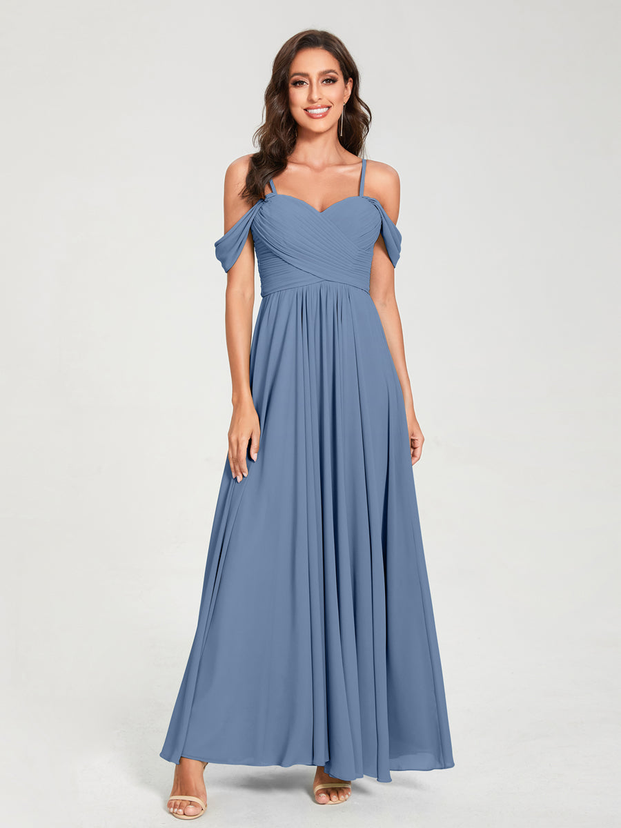Princesa/Formato A Decote Em V Sem Mangas com Cauda/Arrastar Vestidos de Dama de Honra