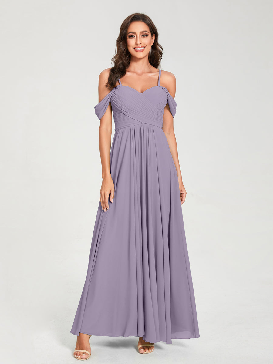 Princesa/Formato A Decote Em V Sem Mangas com Cauda/Arrastar Vestidos de Dama de Honra