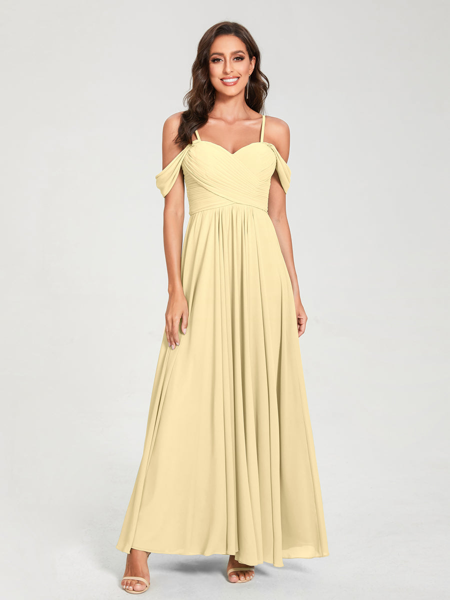 Princesa/Formato A Decote Em V Sem Mangas com Cauda/Arrastar Vestidos de Dama de Honra