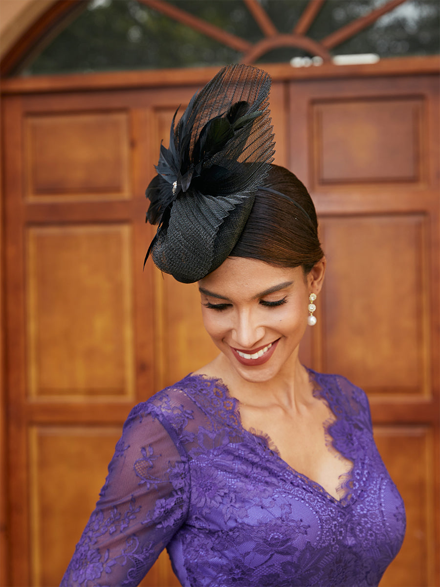 Fascinadores Elegantes em Tule com Penas