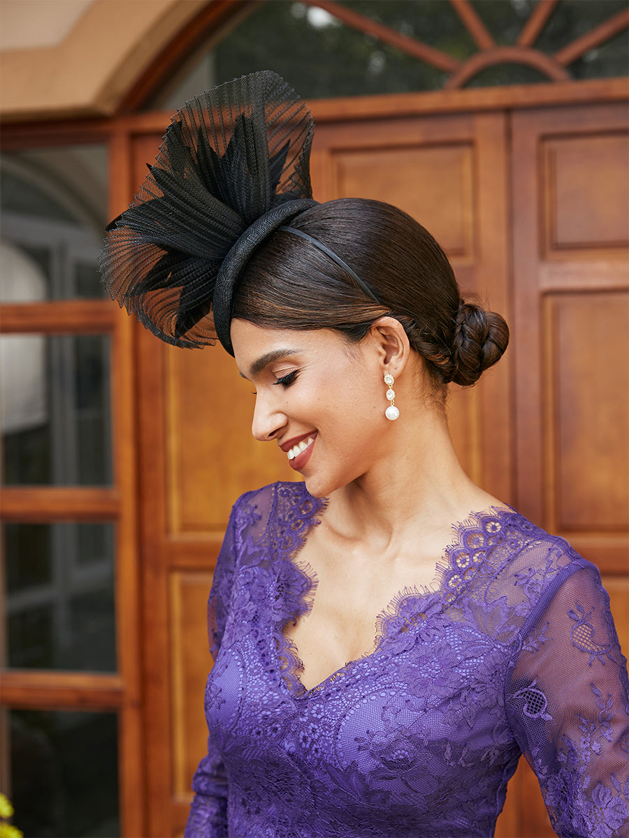Fascinadores Elegantes em Tule com Penas