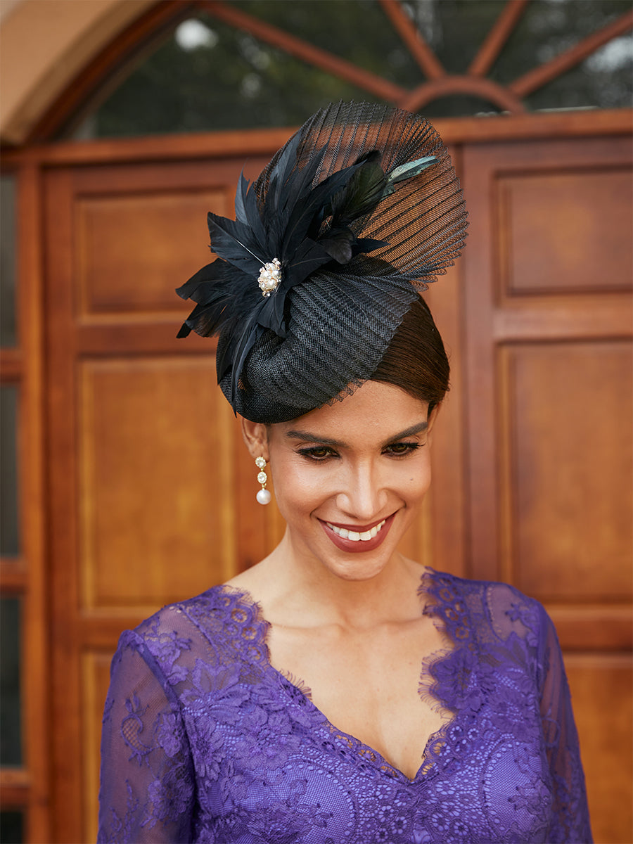 Fascinadores Elegantes em Tule com Penas