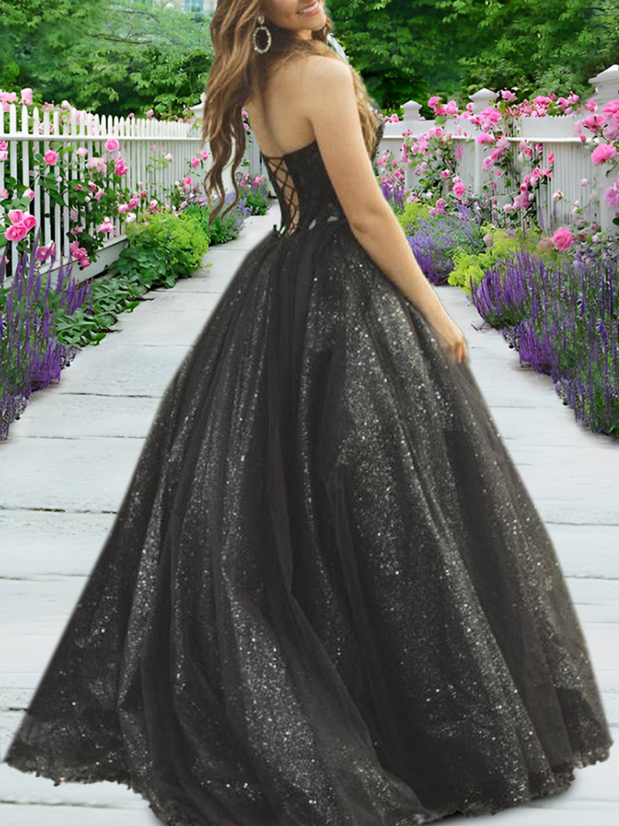 Vestidos Longos de Quinceanera de Baile com Decote Coração