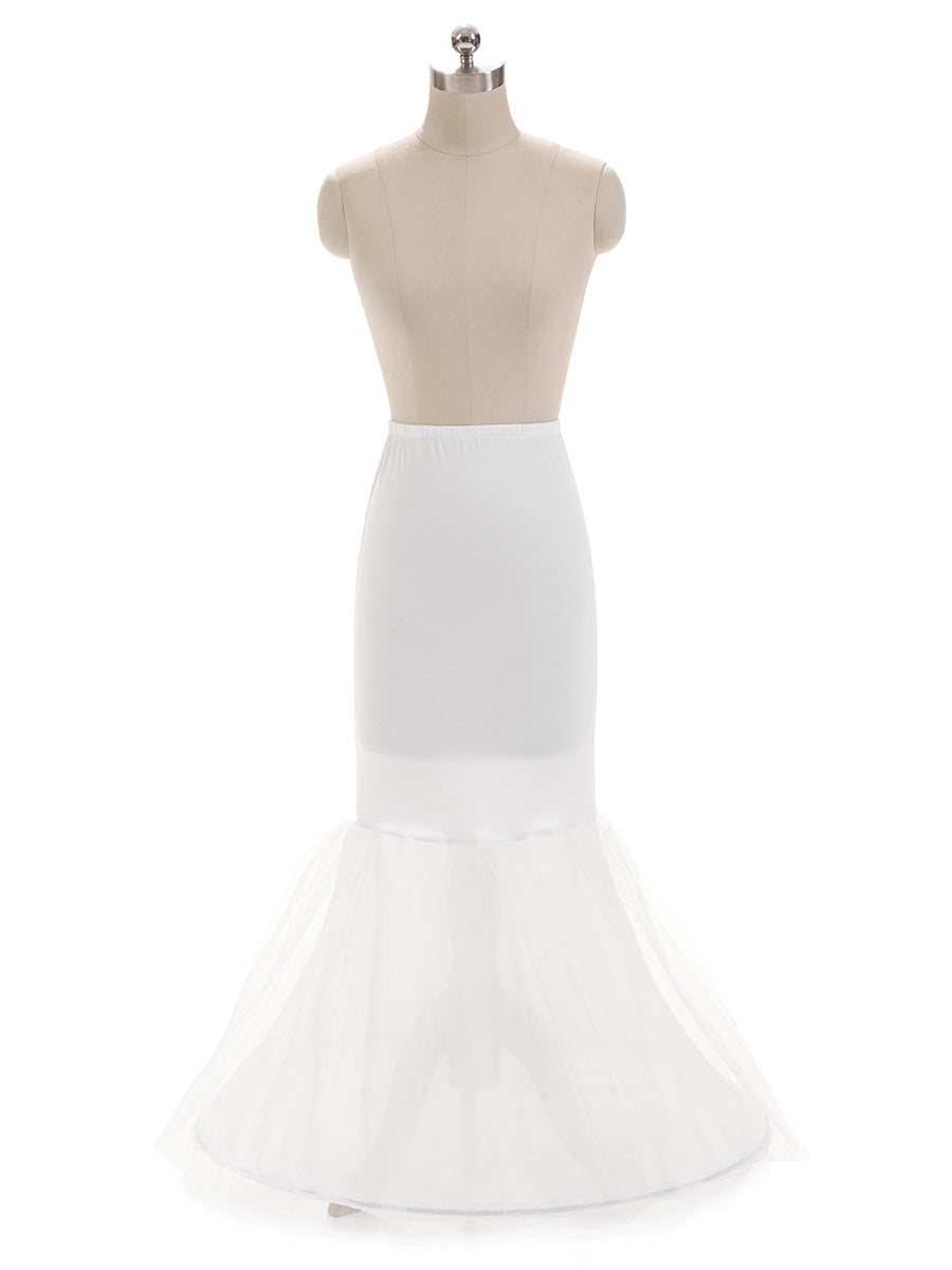 Tule Trompete/Sereia 1 Camada Até O Chão 1 Argola Anáguas de Casamento