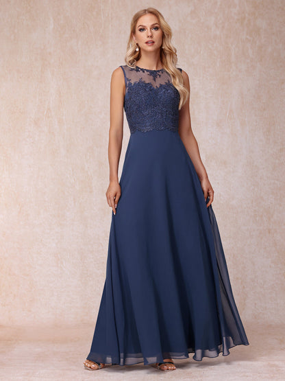 Vestidos Longos de Chiffon Evasê para Mãe Da Noiva com Jaqueta e Apliques