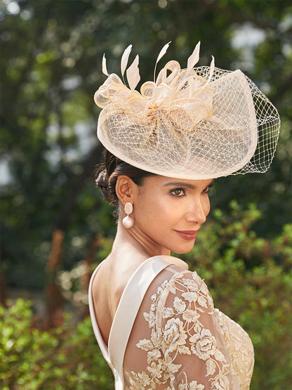 Fascinadores Elegantes em Tule com Penas