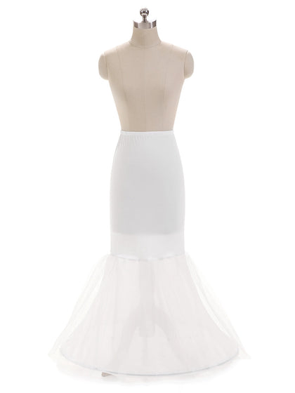 Tule Trompete/Sereia 1 Camada Até O Chão 1 Argola Anáguas de Casamento