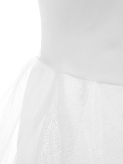 Tule Trompete/Sereia 1 Camada Até O Chão 1 Argola Anáguas de Casamento